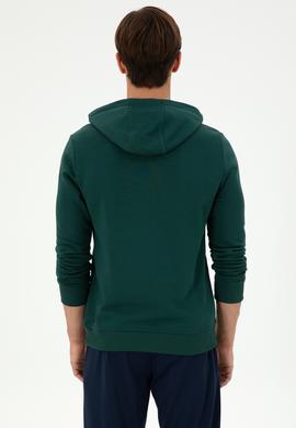 Erkek Koyu Yeşil Basic Sweatshirt - 50289059187