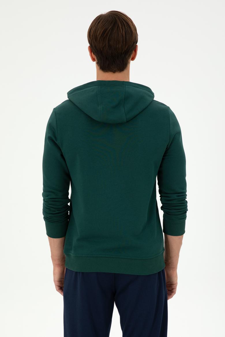 Erkek Koyu Yeşil Basic Sweatshirt - 50289059187