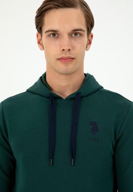 Erkek Koyu Yeşil Basic Sweatshirt - 50289059187