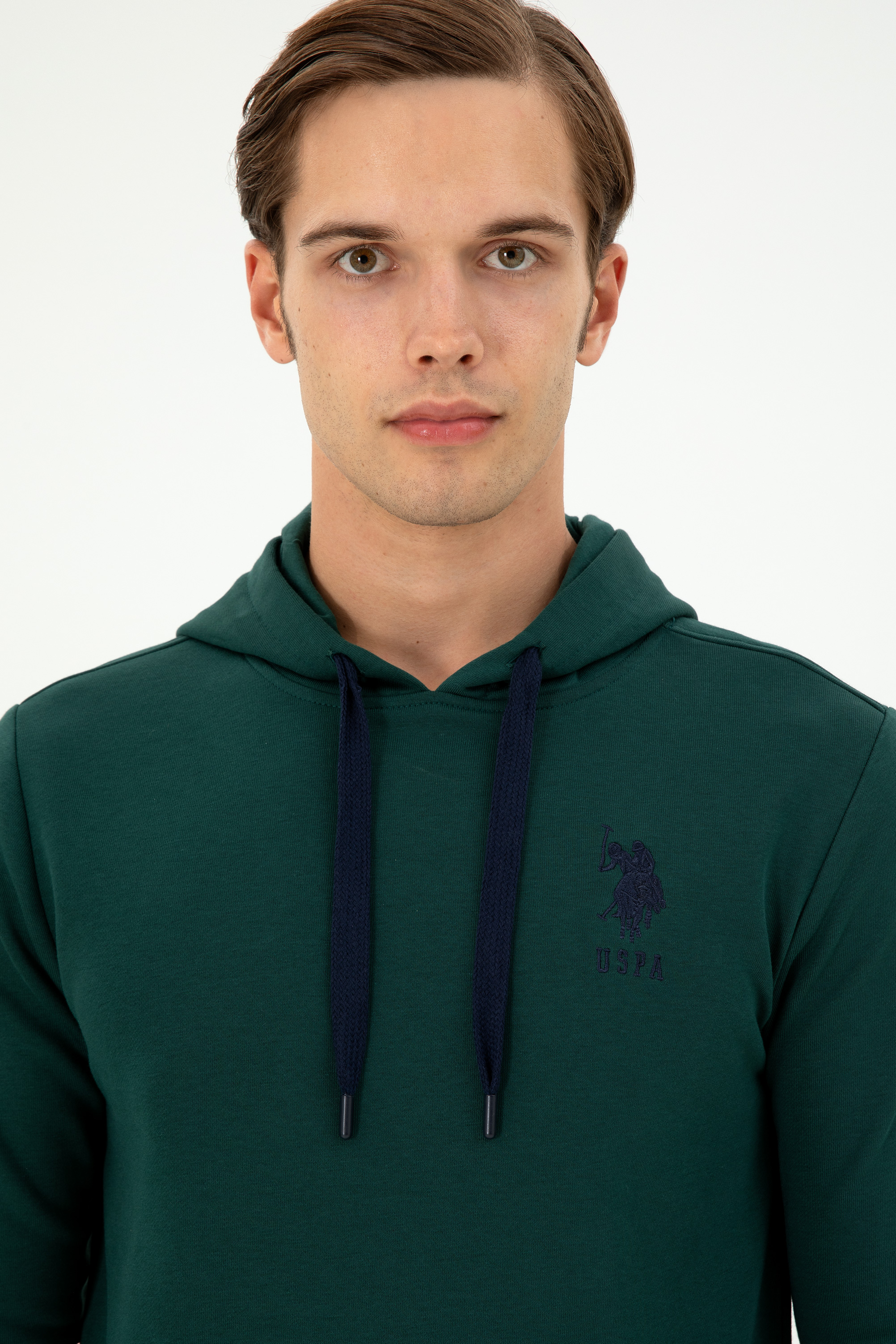 Erkek Koyu Yeşil Basic Sweatshirt