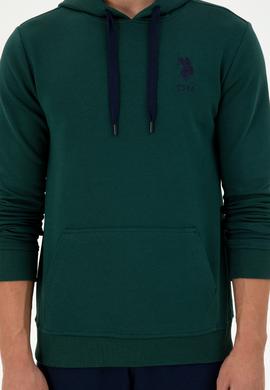 Erkek Koyu Yeşil Basic Sweatshirt - 50289059187