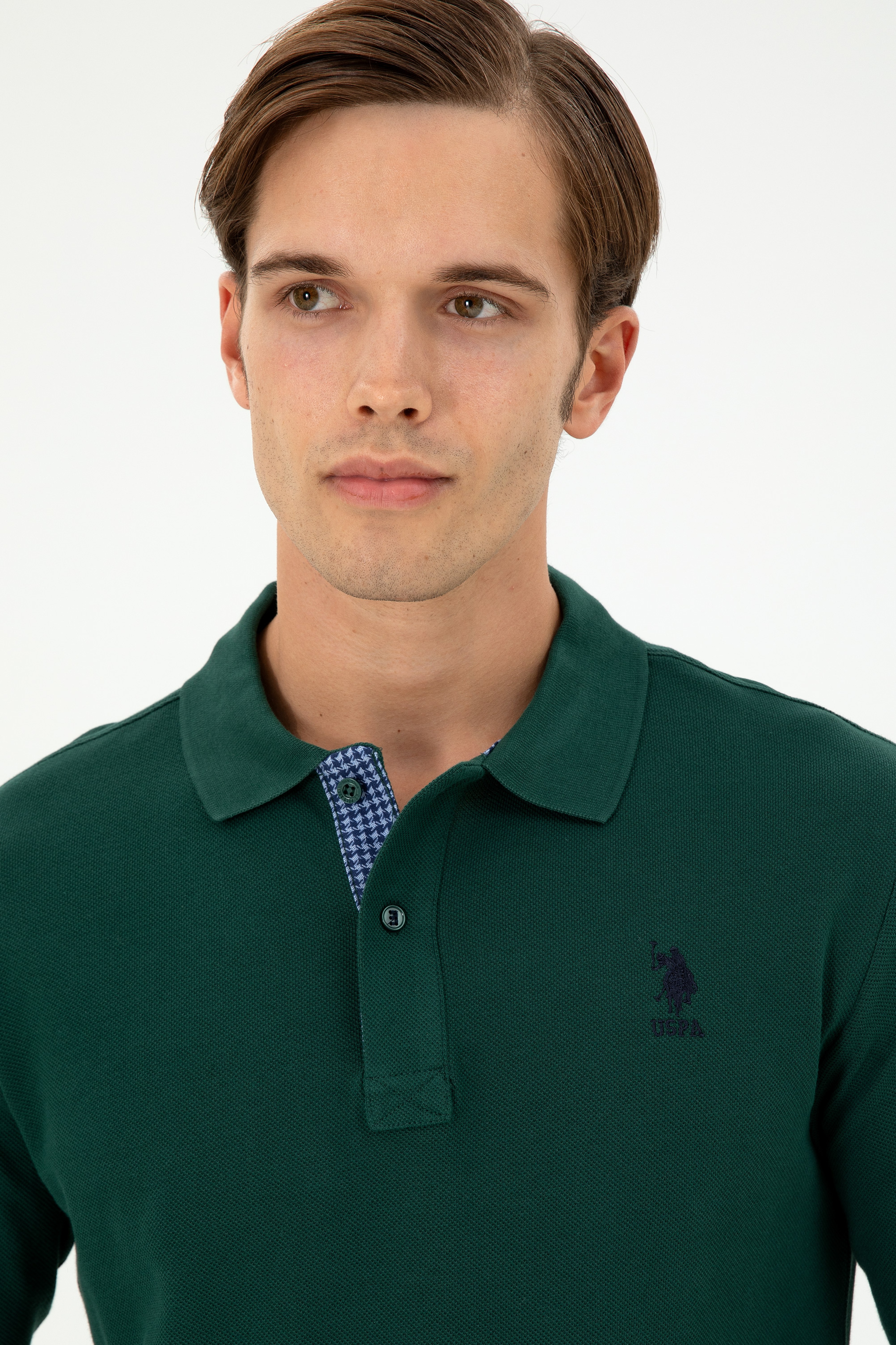 Erkek Koyu Yeşil Basic Sweatshirt - Image 2