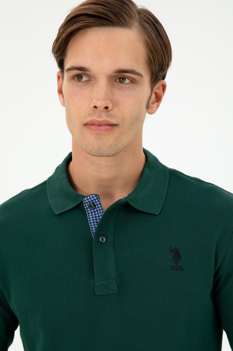 Erkek Koyu Yeşil Basic Sweatshirt