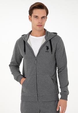 Erkek Antrasit Melanj Örme Hırka - 50289028016