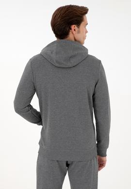 Erkek Antrasit Melanj Örme Hırka - 50289028016