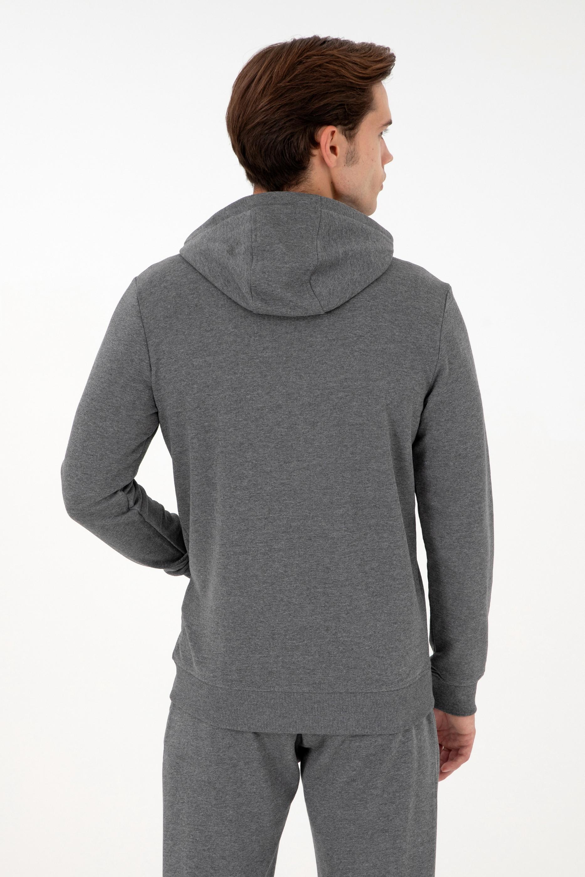 Erkek Antrasit Melanj Örme Hırka