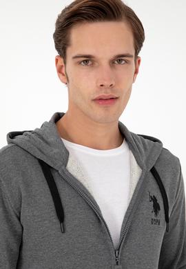 Erkek Antrasit Melanj Örme Hırka - 50289028016