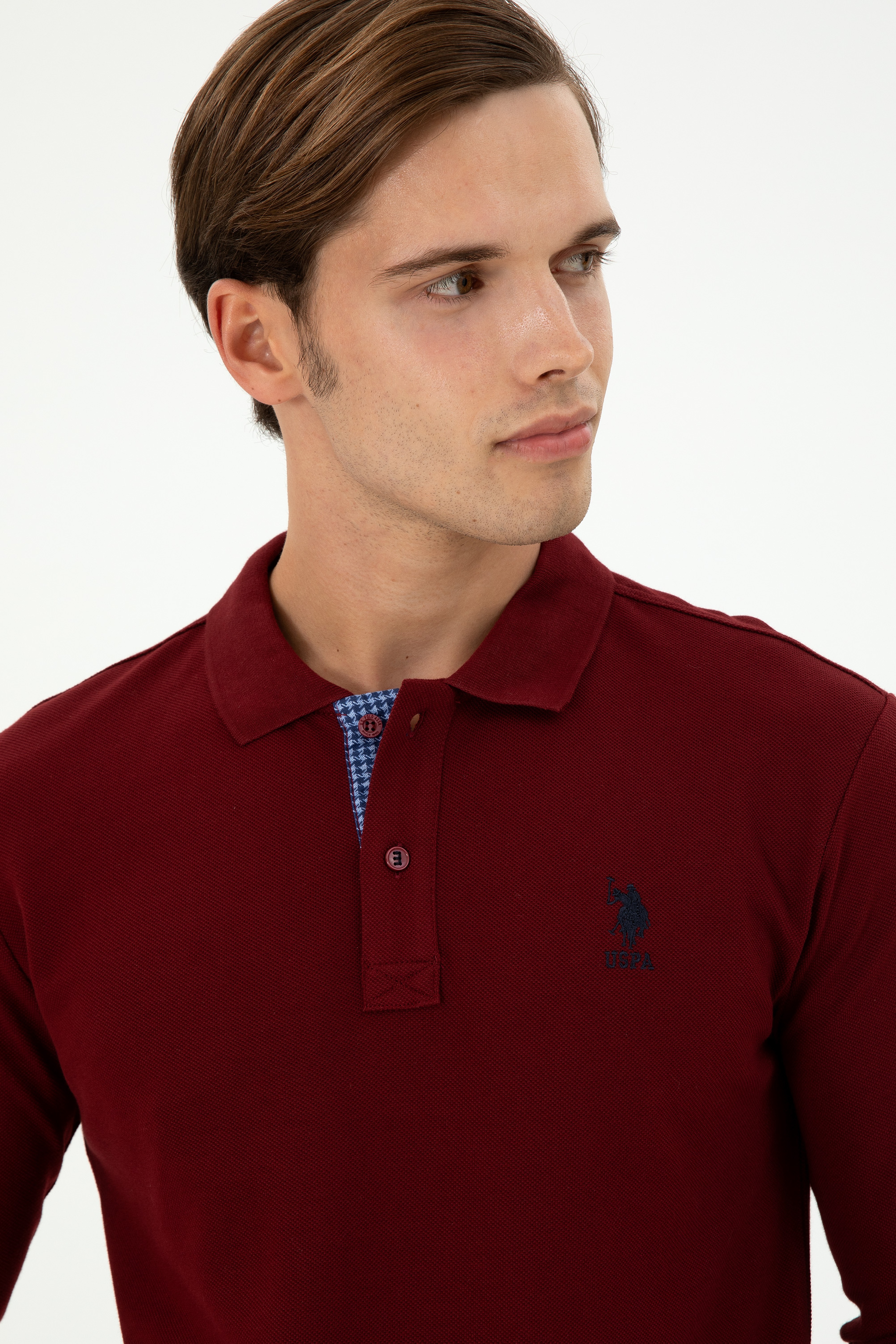 Erkek Bordo Basic Sweatshirt