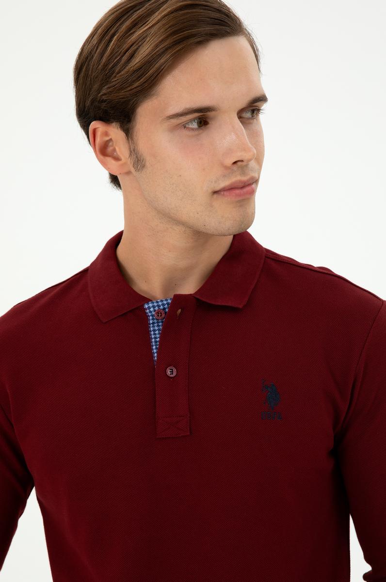 Erkek Bordo Basic Sweatshirt