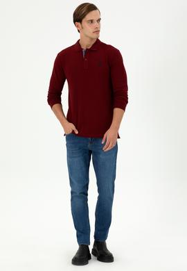Erkek Bordo Basic Sweatshirt - 50289062176