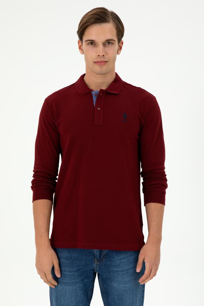 Erkek Bordo Basic Sweatshirt