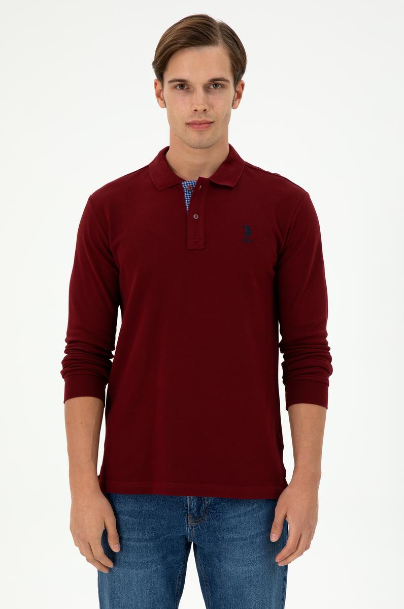 Erkek Bordo Basic Sweatshirt