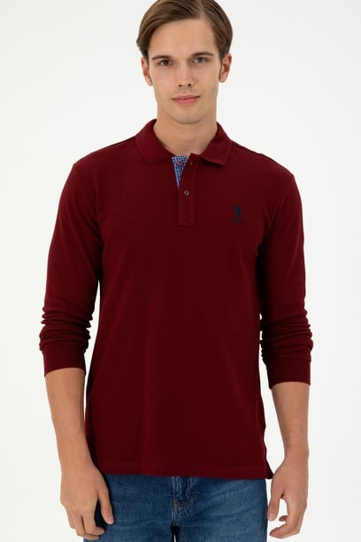 Erkek Bordo Basic Sweatshirt