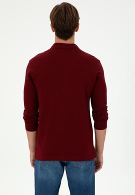 Erkek Bordo Basic Sweatshirt - 50289062176