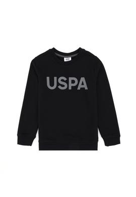 Erkek Çocuk Siyah Basic Bisiklet Yaka Sweatshirt - 50289143007