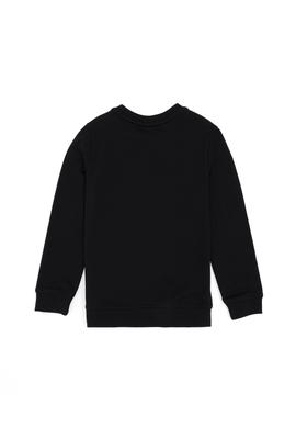 Erkek Çocuk Siyah Basic Bisiklet Yaka Sweatshirt - 50289143007