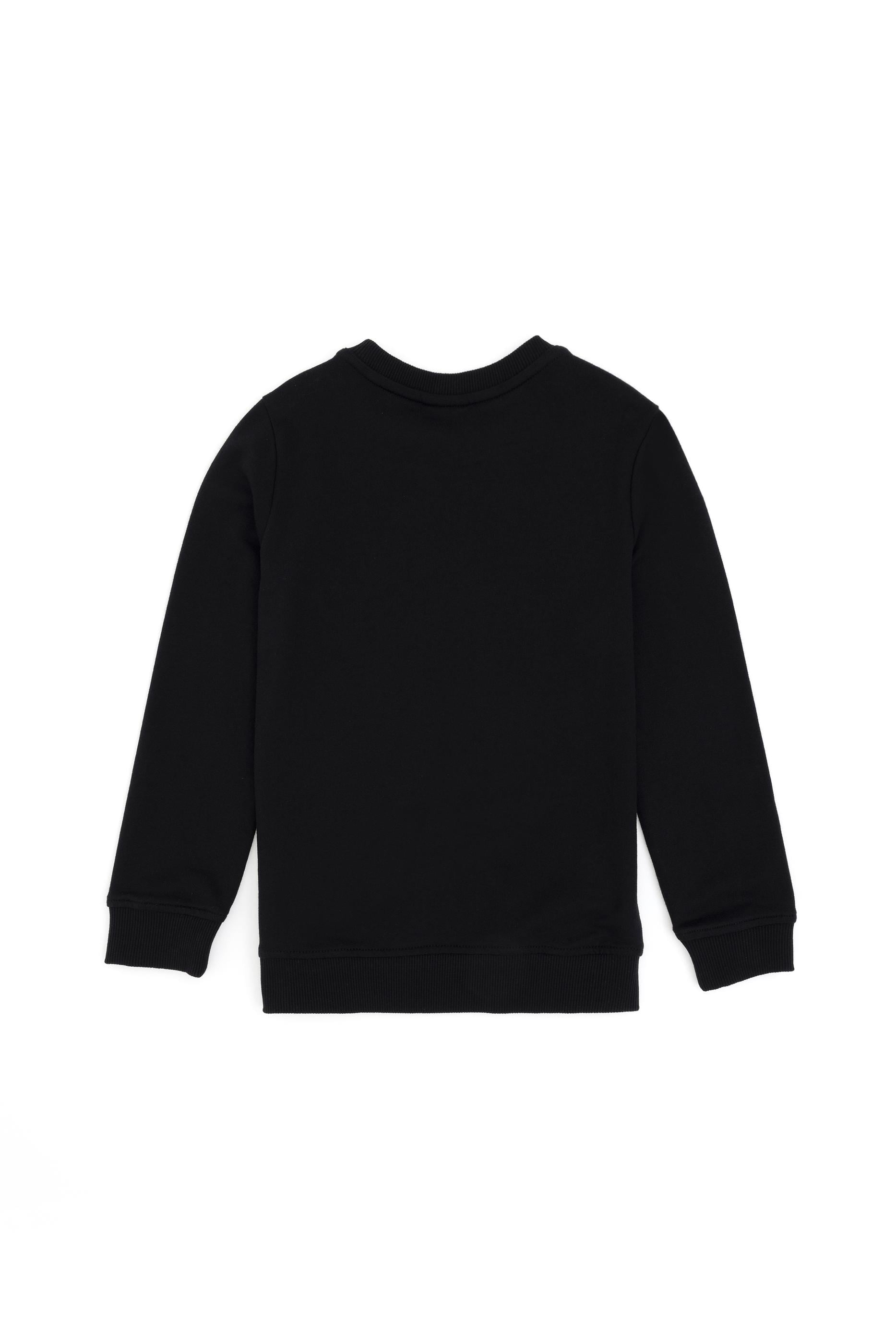 Erkek Çocuk Siyah Basic Bisiklet Yaka Sweatshirt