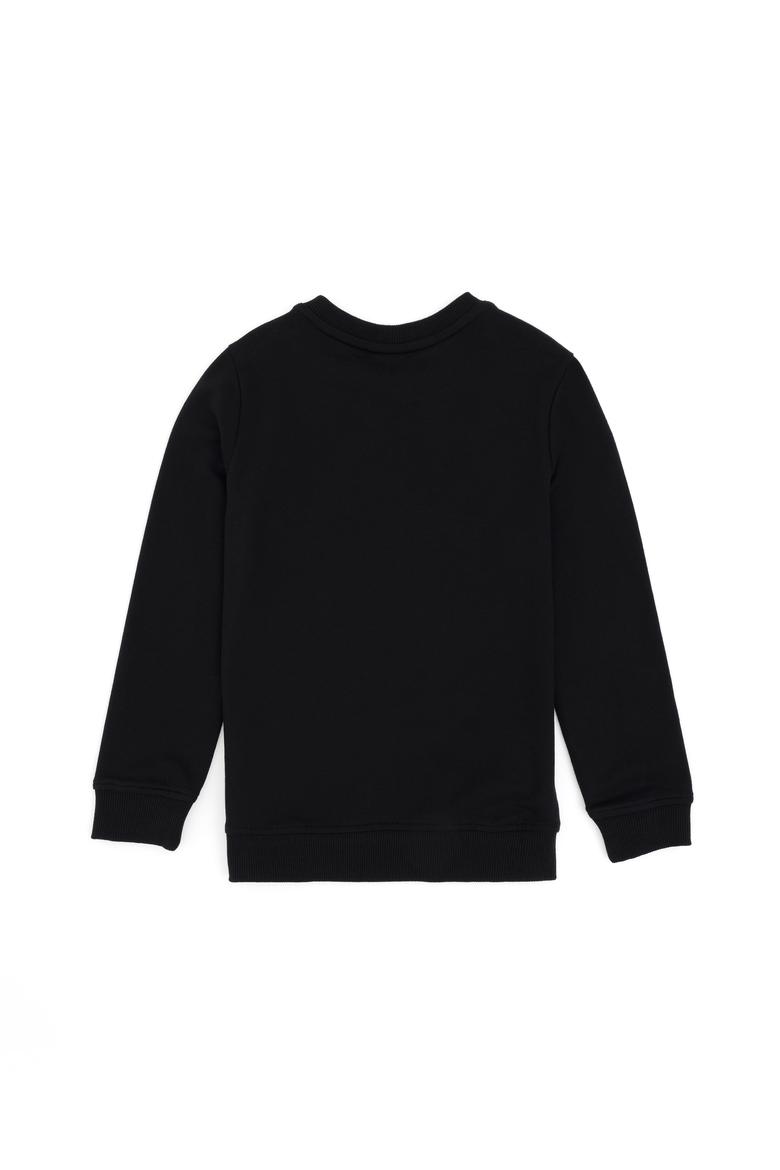 Erkek Çocuk Siyah Basic Bisiklet Yaka Sweatshirt - 50289143007