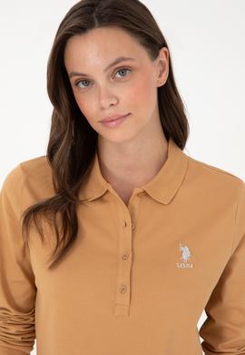 Kadın Camel Basic Polo Yaka Sweatshirt - 50289541280