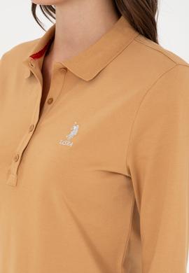 Kadın Camel Basic Polo Yaka Sweatshirt - 50289541280