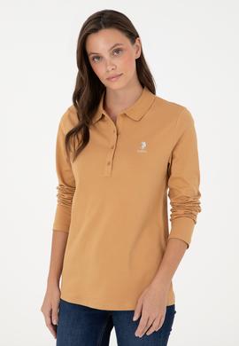 Kadın Camel Basic Polo Yaka Sweatshirt - 50289541280