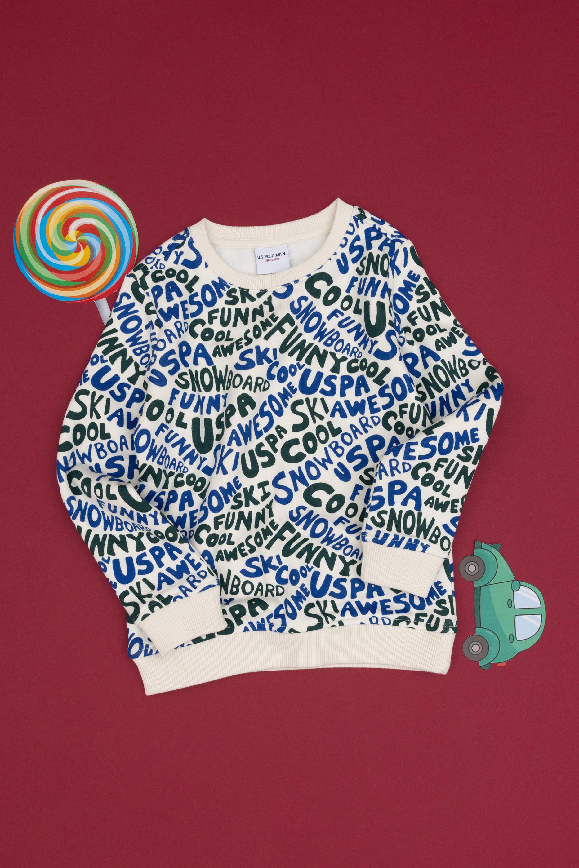 Erkek Çocuk Krem Sweatshirt