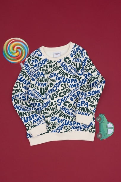Erkek Çocuk Krem Sweatshirt