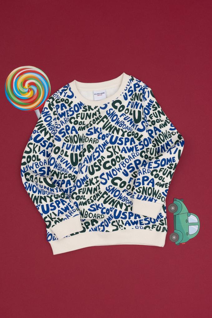 Erkek Çocuk Krem Sweatshirt