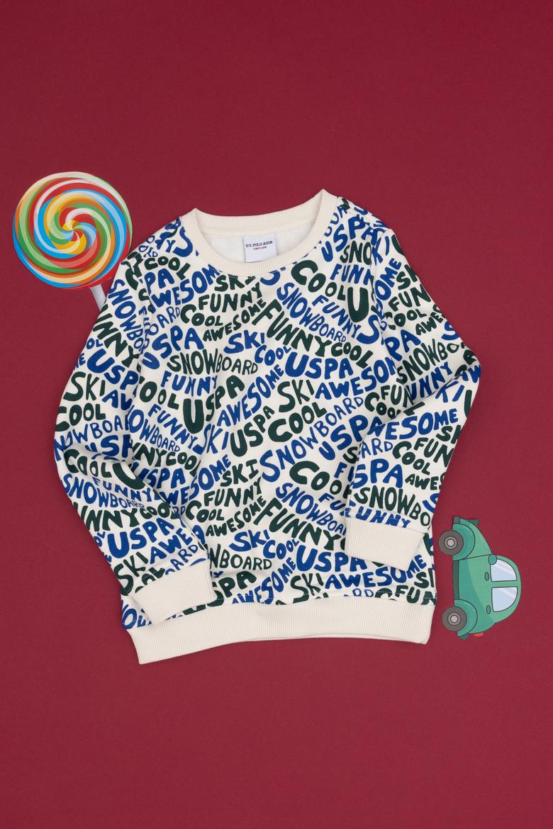 Erkek Çocuk Krem Sweatshirt