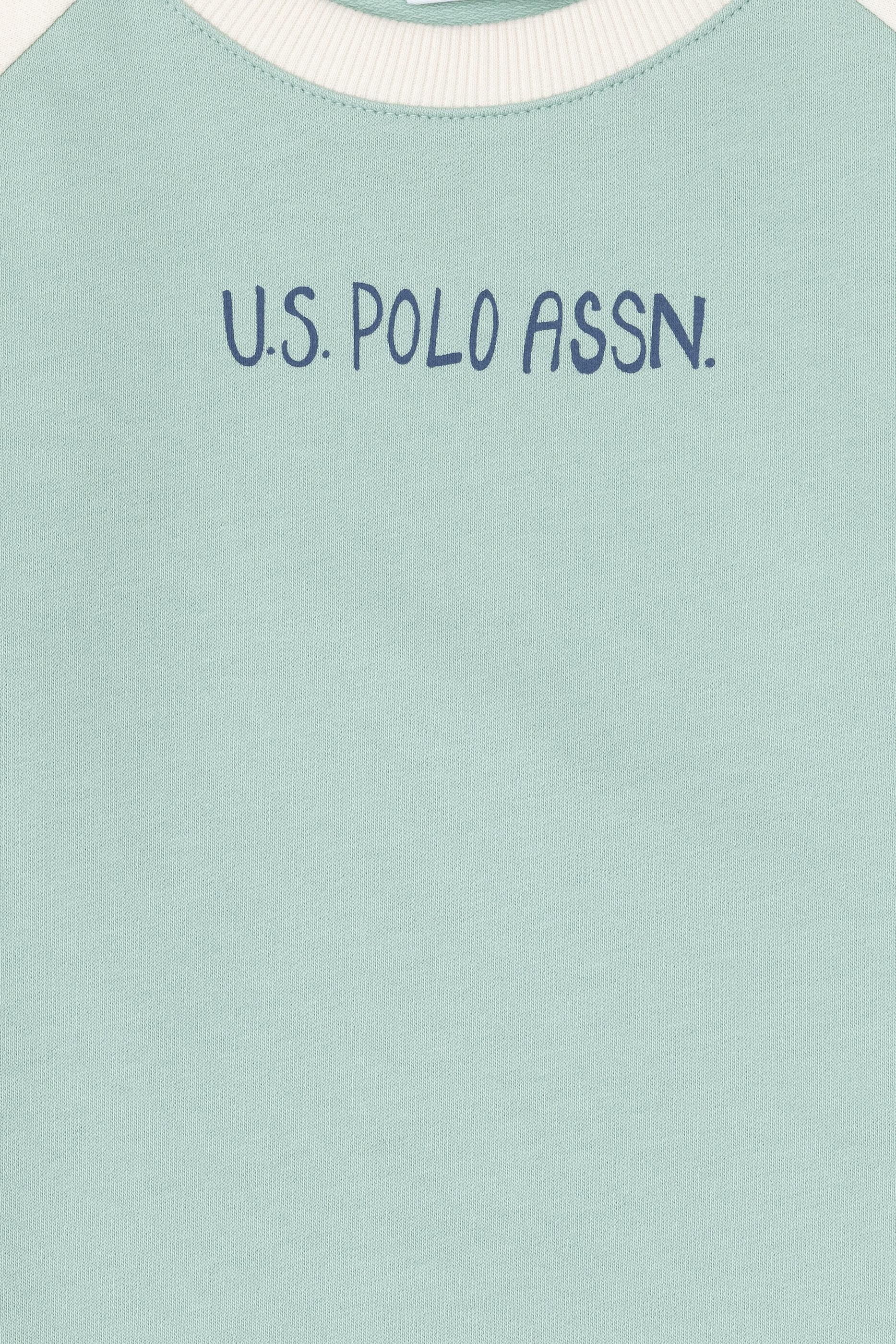 Erkek Çocuk Su Yeşili Bisiklet Yaka Sweatshirt