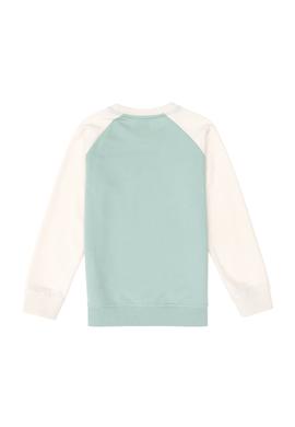 Erkek Çocuk Su Yeşili Bisiklet Yaka Sweatshirt - 50293605016