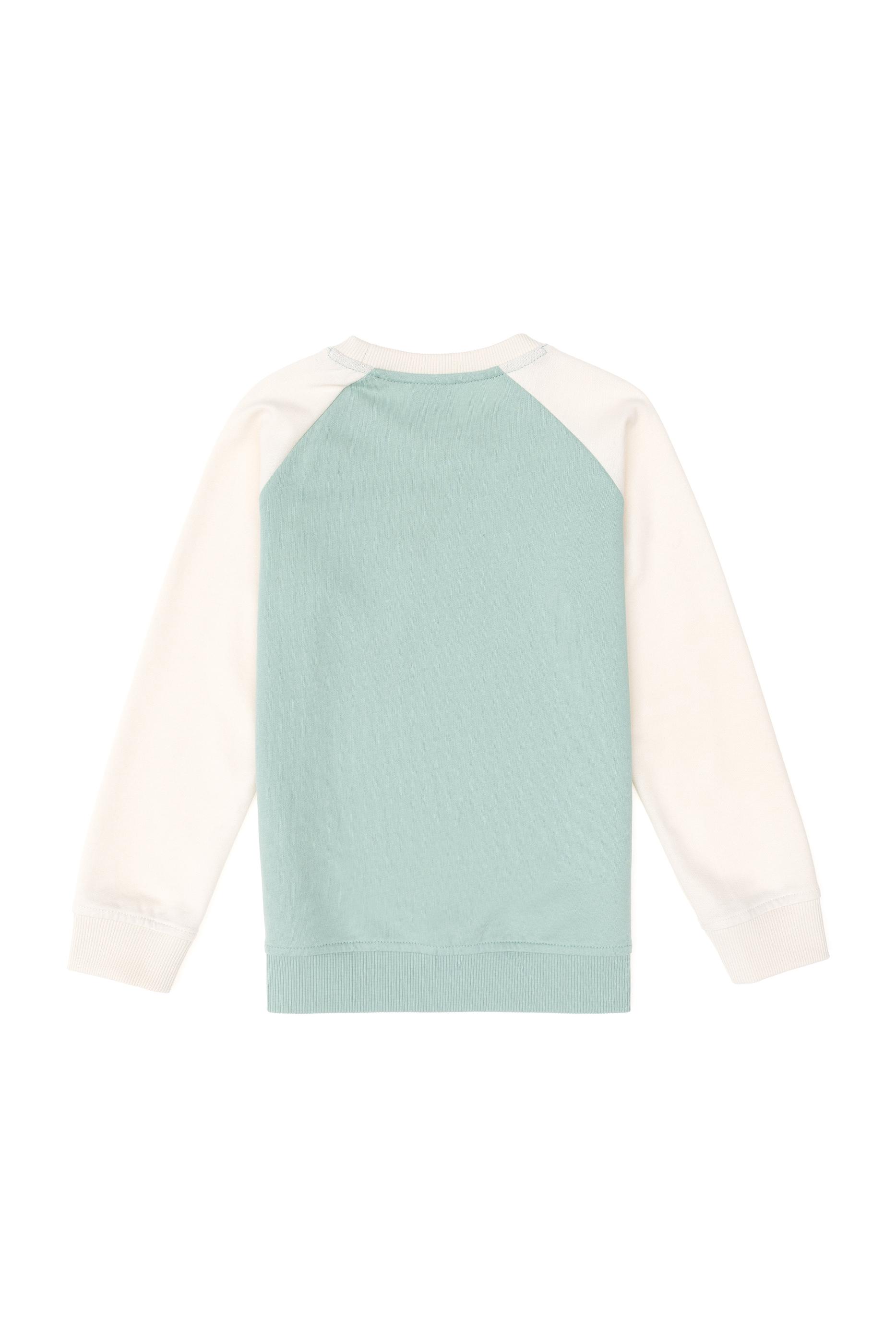 Erkek Çocuk Su Yeşili Bisiklet Yaka Sweatshirt