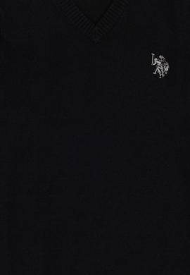 Erkek Çocuk Siyah Basic V Yaka Kazak - 50294200017