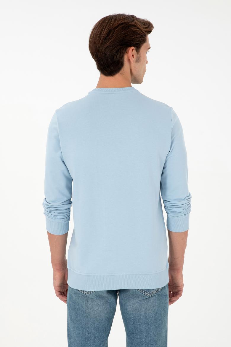 Erkek Açık Mavi Sweatshirt - 50293448041