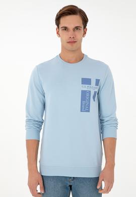 Erkek Açık Mavi Sweatshirt - 50293448041