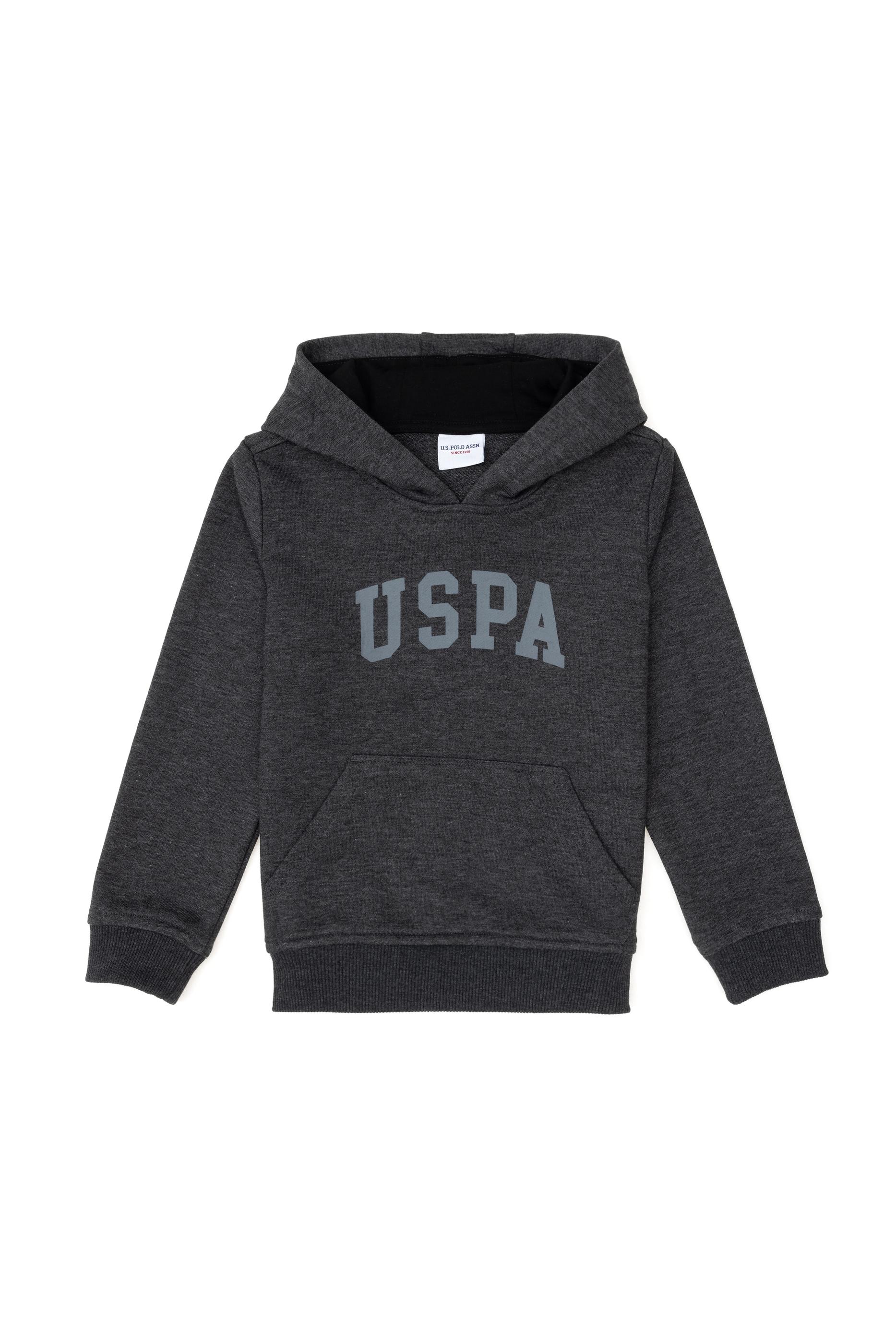 Erkek Çocuk Siyah Basic Kapüşonlu Sweatshirt