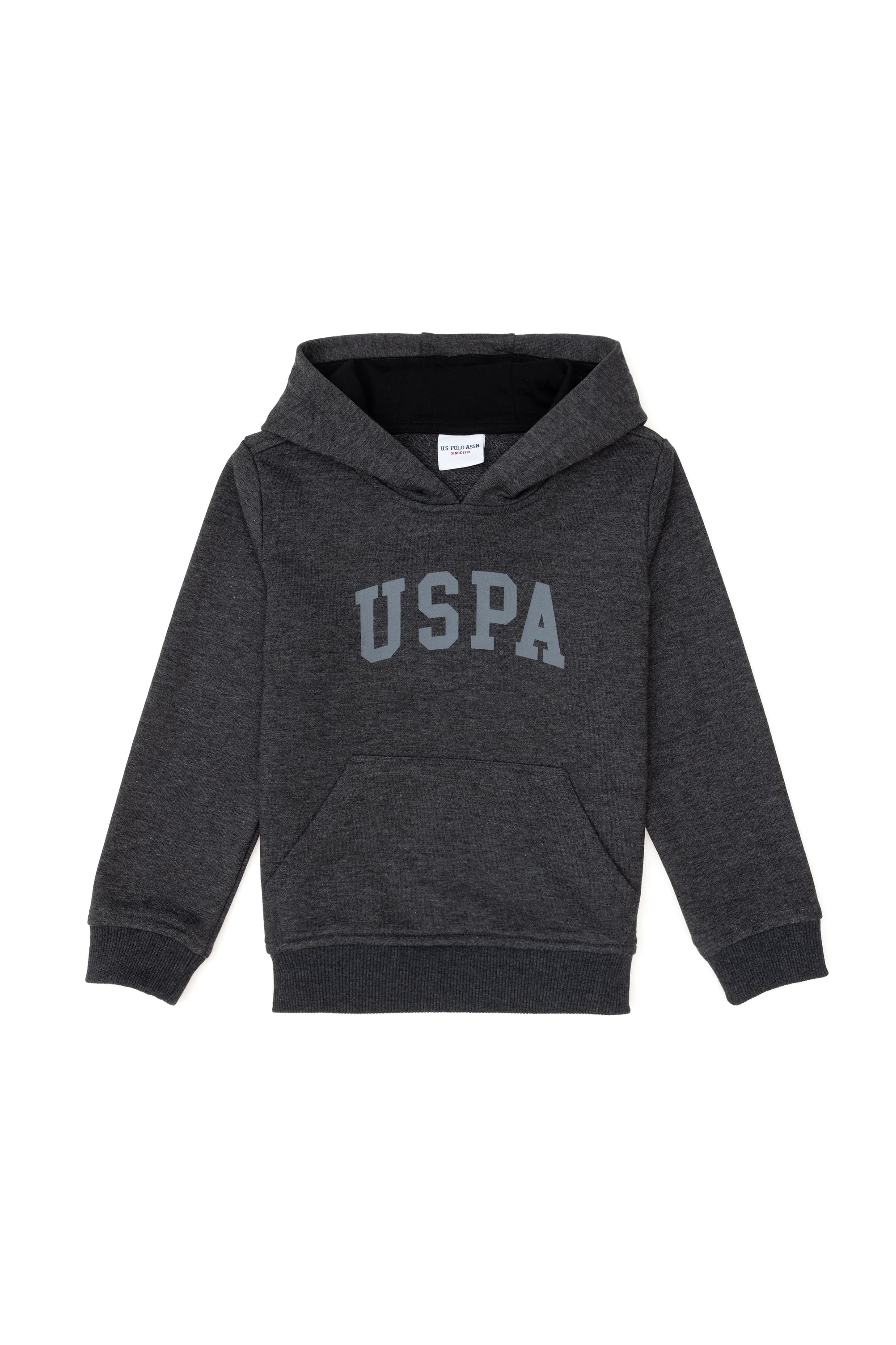 Erkek Çocuk Siyah Basic Kapüşonlu Sweatshirt - Image 1