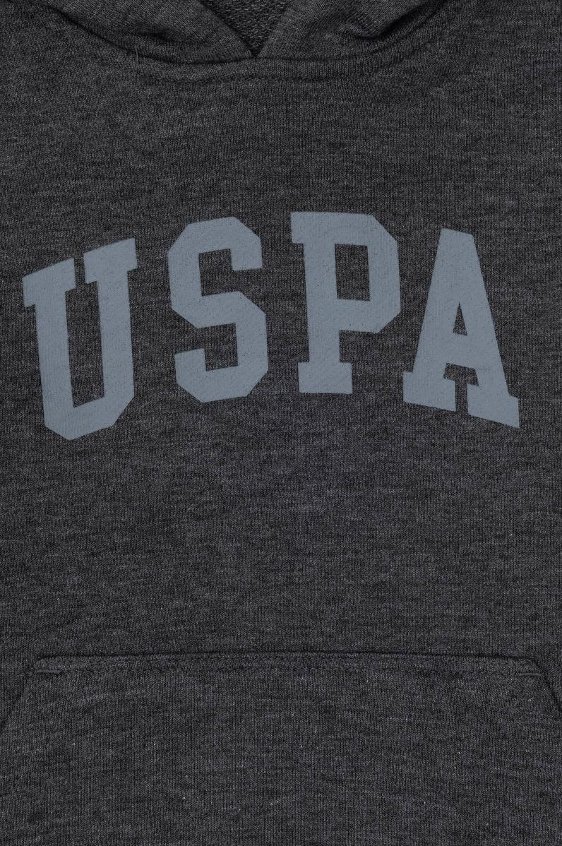 Erkek Çocuk Siyah Basic Kapüşonlu Sweatshirt