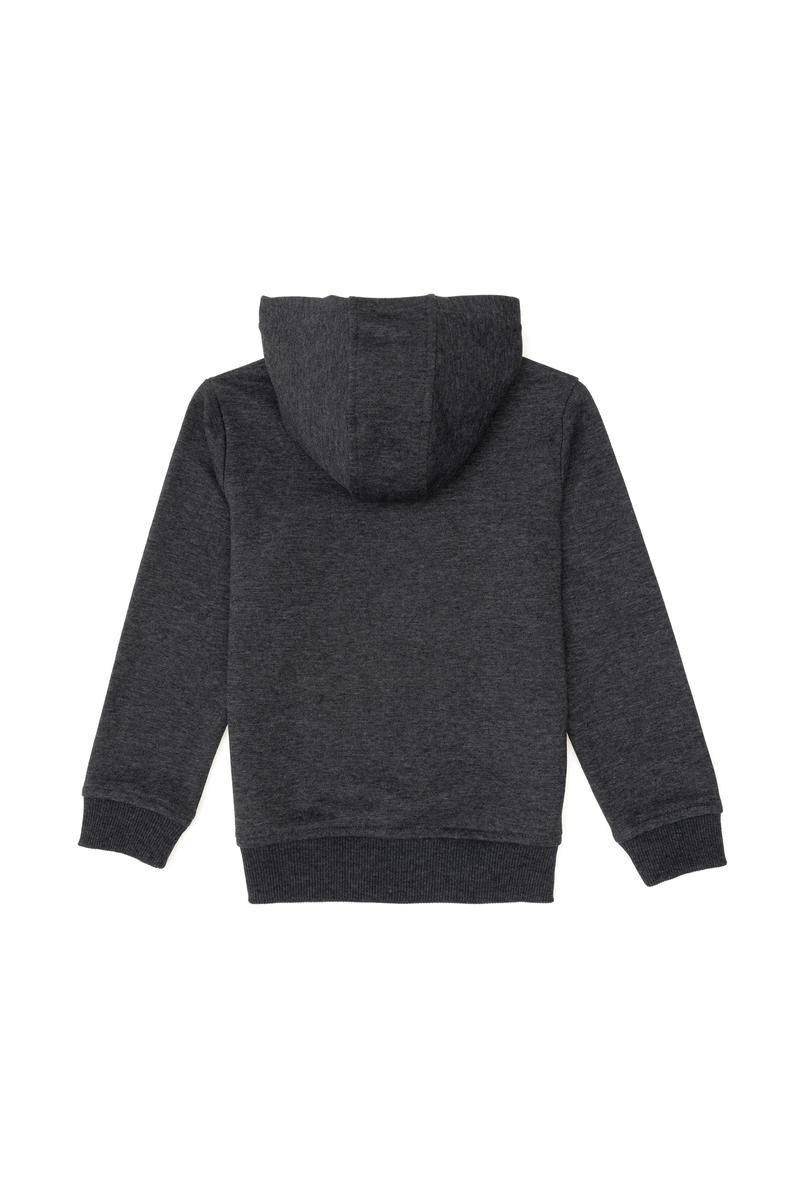 Erkek Çocuk Siyah Basic Kapüşonlu Sweatshirt