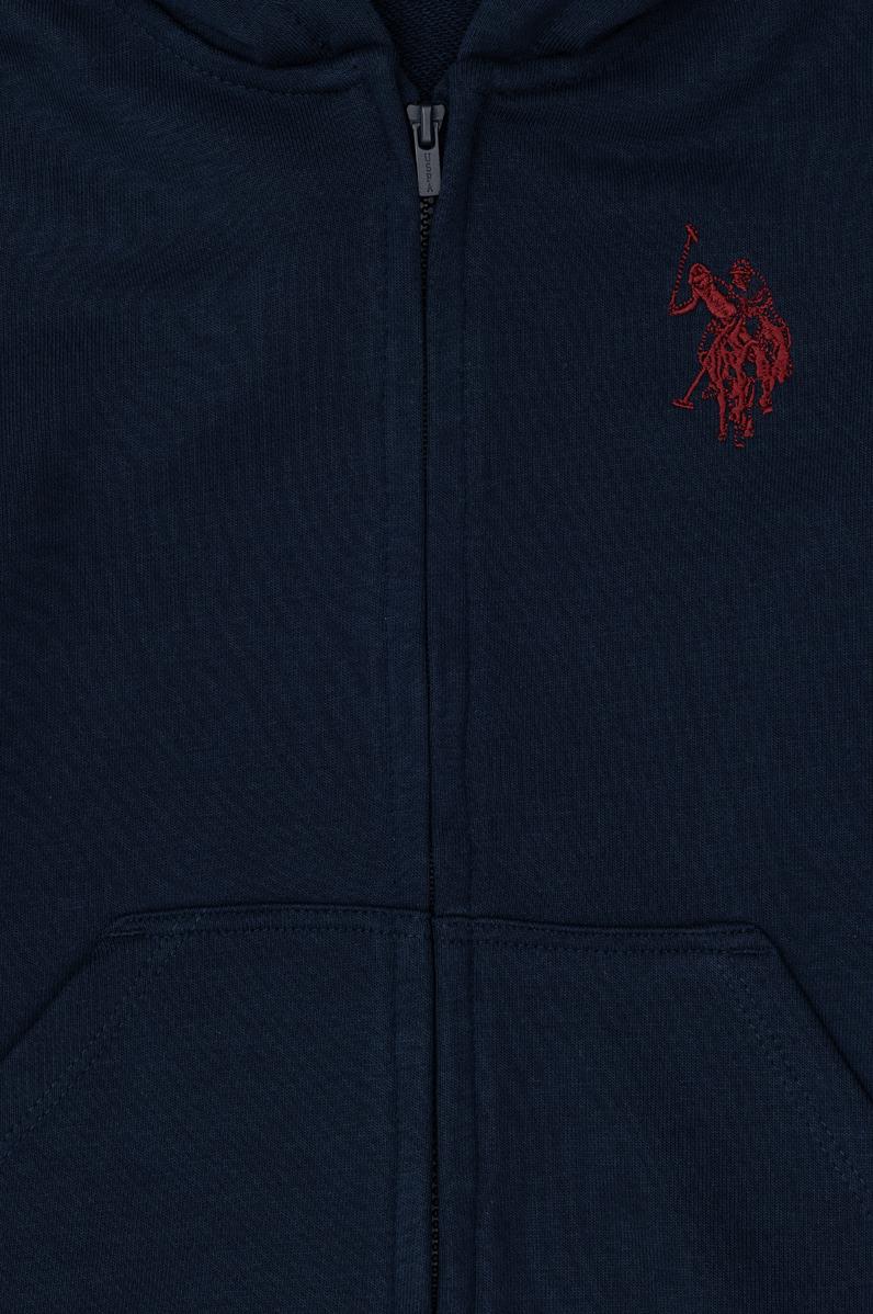 Erkek Çocuk Lacivert Basic Fermuarlı Sweatshirt