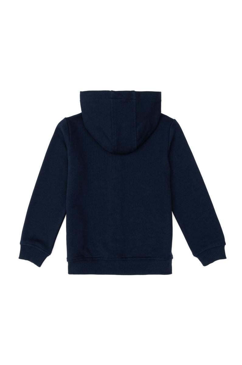 Erkek Çocuk Lacivert Basic Fermuarlı Sweatshirt