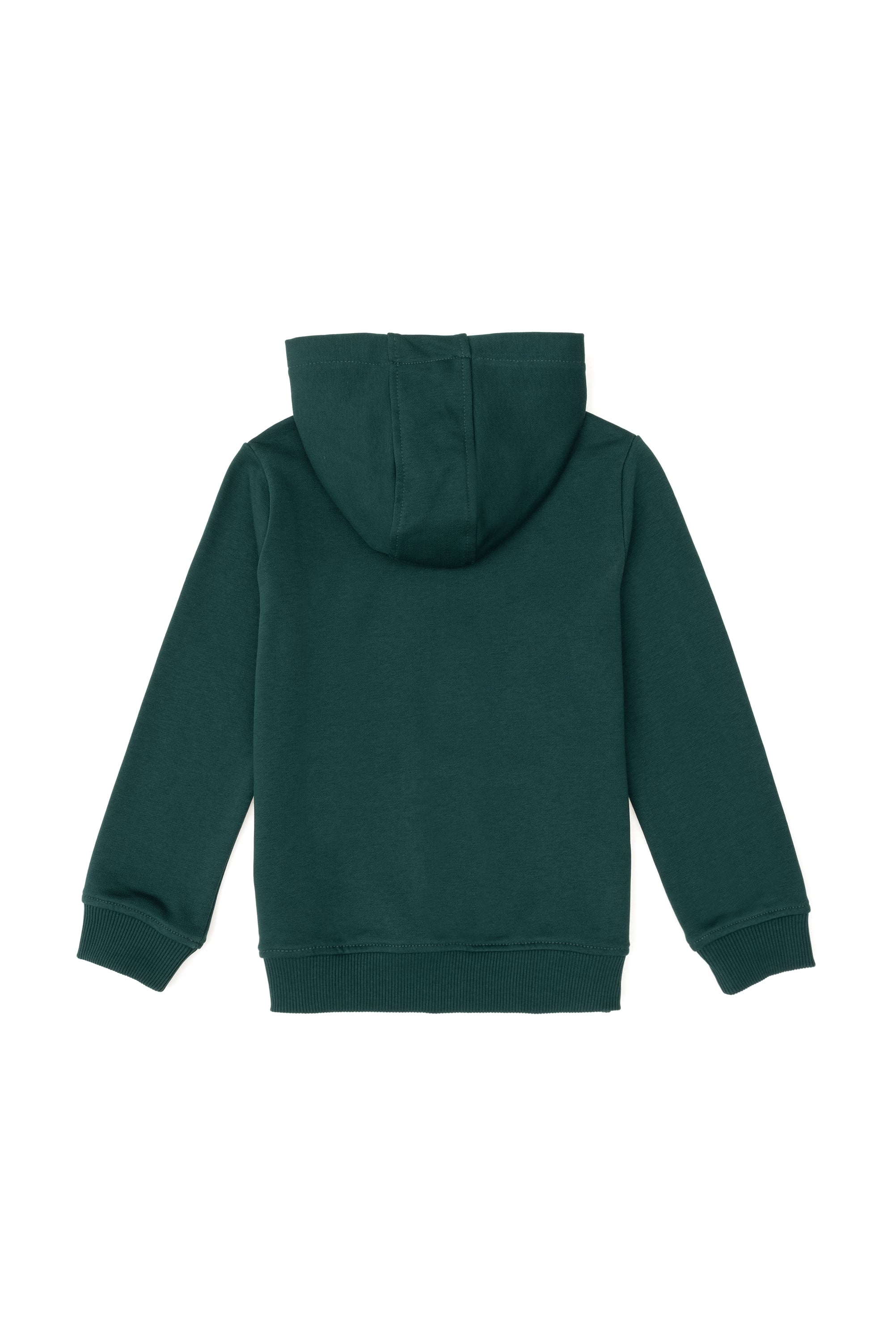 Erkek Çocuk Koyu Yeşil Basic Fermuarlı Sweatshirt - Image 2