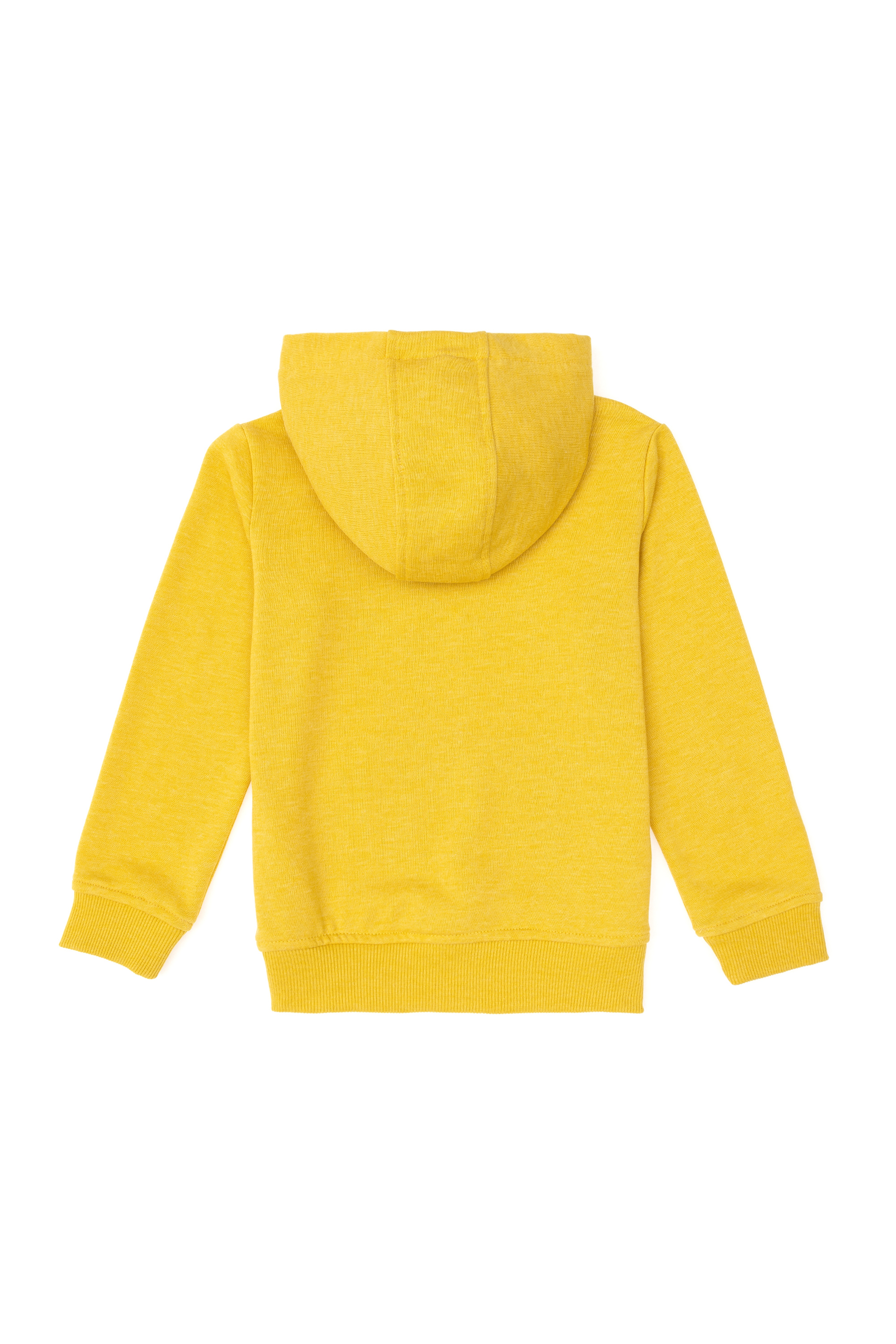 Erkek Çocuk Sarı Basic Kapüşonlu Sweatshirt