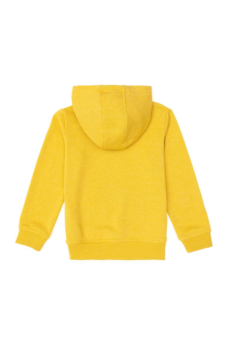 Erkek Çocuk Sarı Basic Kapüşonlu Sweatshirt - 50293614091