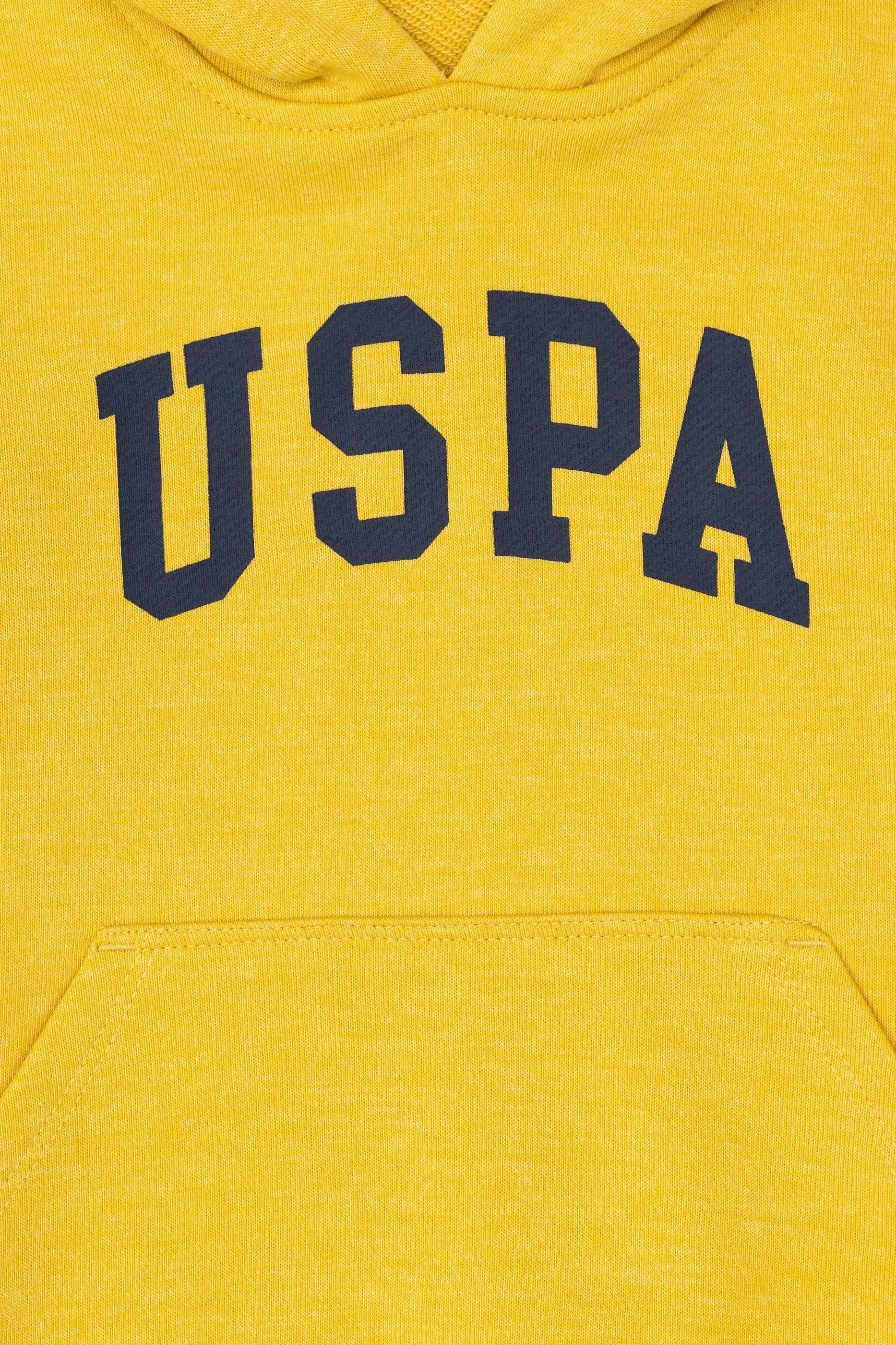 Erkek Çocuk Sarı Basic Kapüşonlu Sweatshirt