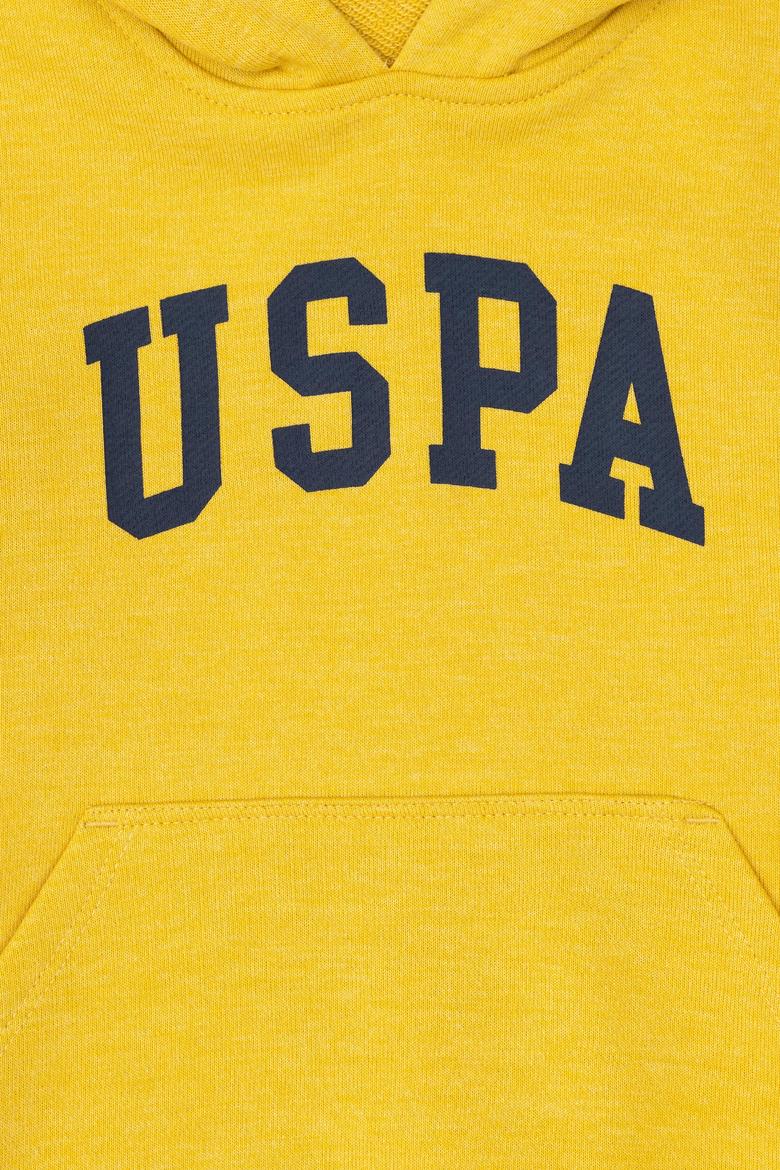 Erkek Çocuk Sarı Basic Kapüşonlu Sweatshirt - 50293614091