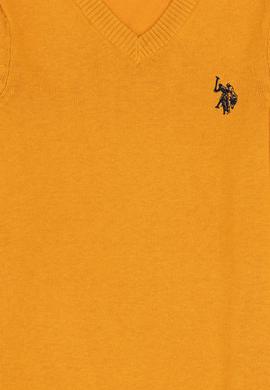 Erkek Çocuk Hardal Basic V Yaka Kazak - 50294200050