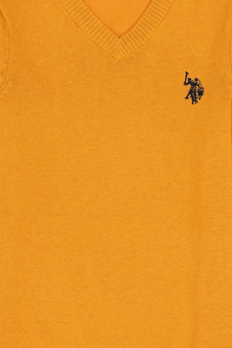 Erkek Çocuk Hardal Basic V Yaka Kazak - 50294200050