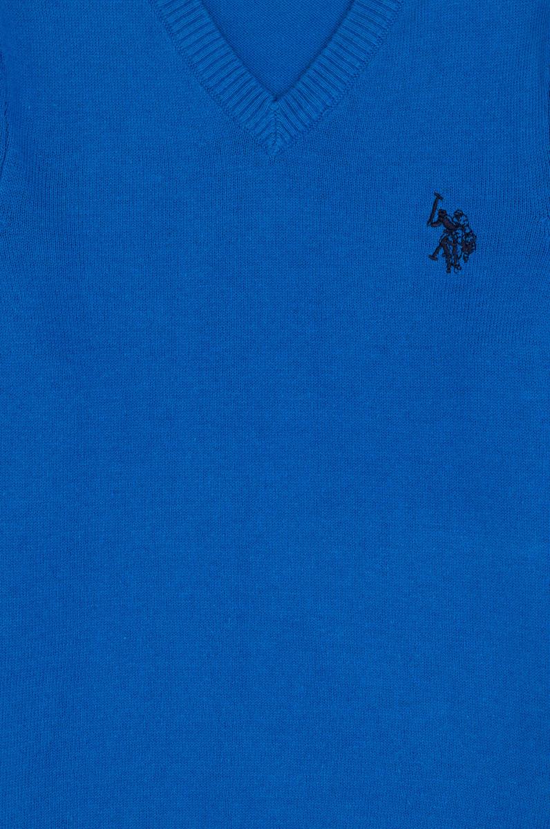 Erkek Çocuk Kobalt Basic V Yaka Kazak