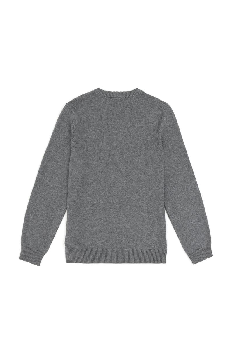 Erkek Çocuk Gri Melanj Basic V Yaka Kazak